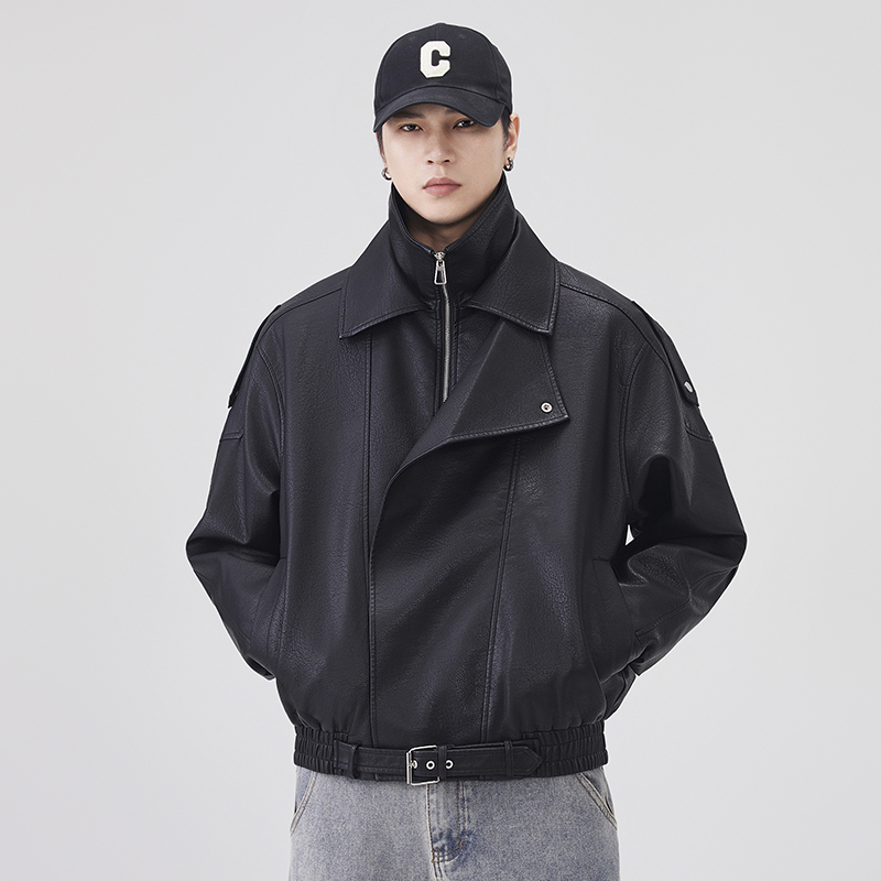 Streetwear Brand Clothing - Jaket Kulit Musim Gugur Musim Dingin