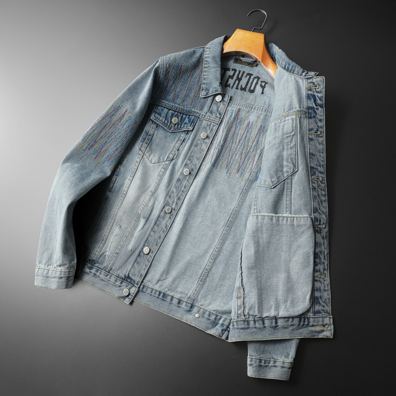 Jaket Denim dicuci Vintage pri - Streetwear Brand Denim ulasan dan harga