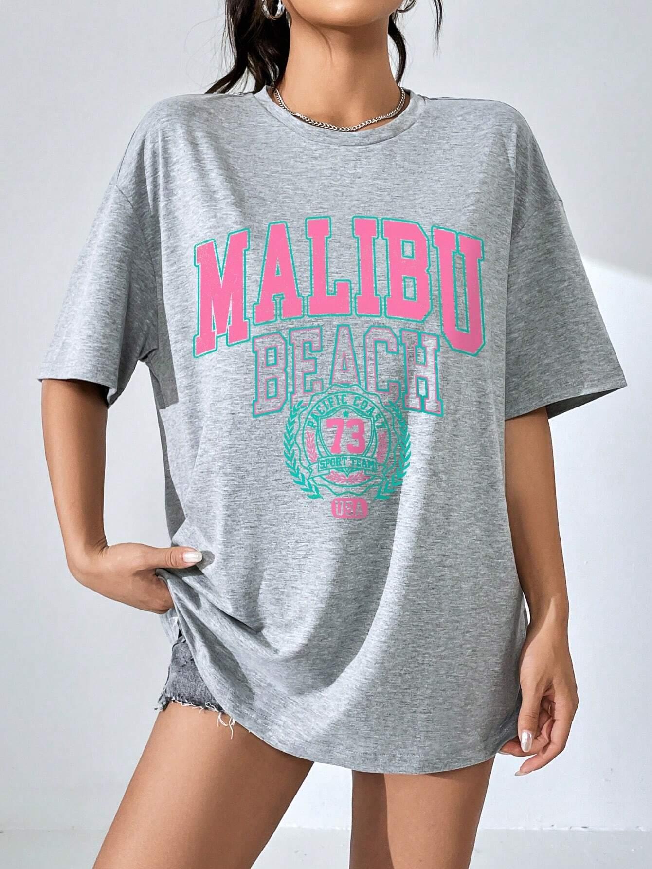Malibu kaus wanita motif huruf - Streetwear Brand Clothing ulasan dan harga