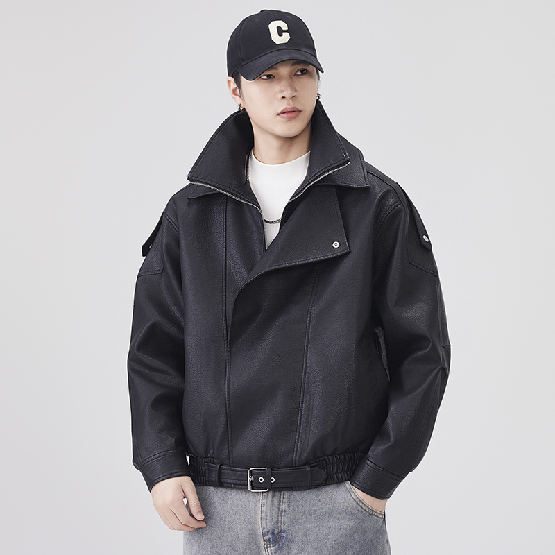 Jaket Kulit Musim Gugur Musim  - Streetwear Brand Clothing ulasan dan harga