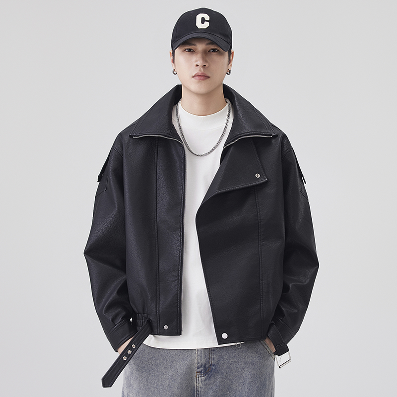 Jaket Kulit Musim Gugur Musim  - Streetwear Brand Clothing ulasan dan harga